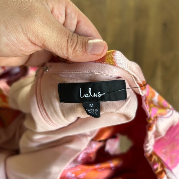 Lulus Floral Pink Puff Sleeve Dress - Picture 10 of 12